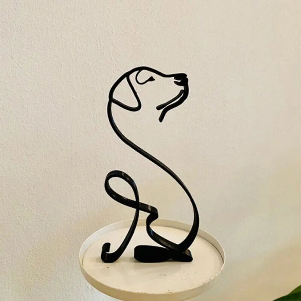Wrought Iron Dog Statue