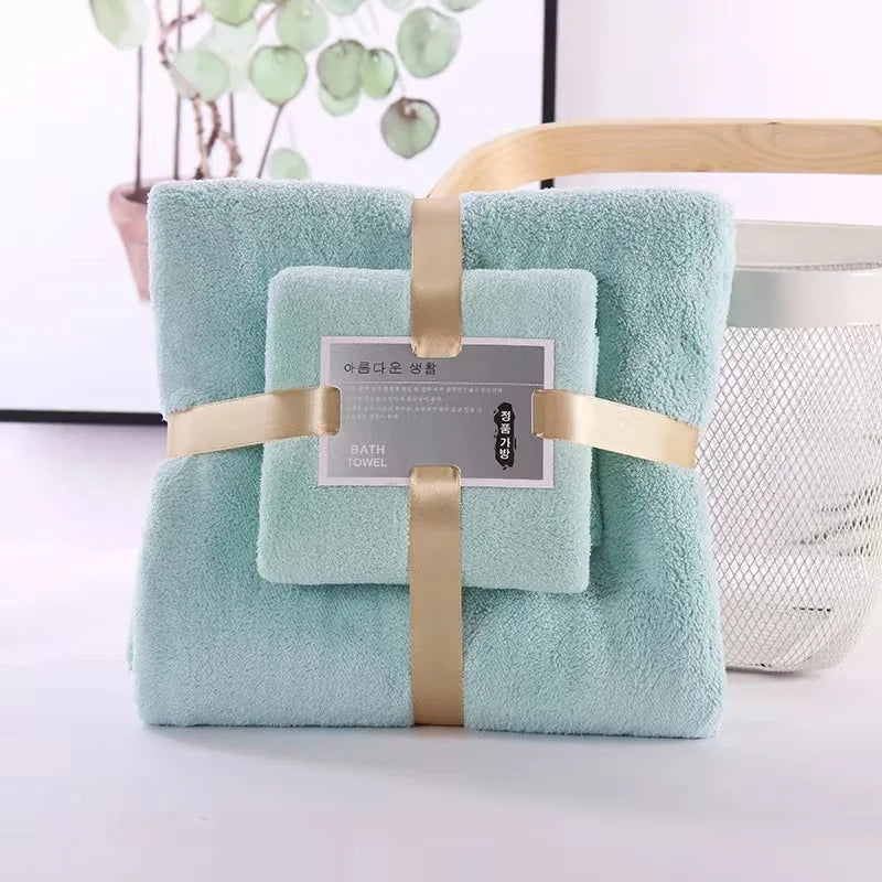 2PC Bath Towels Set Super Soft Highly Absorbent