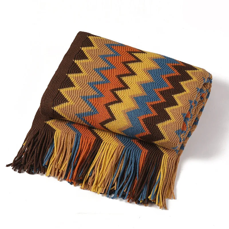 100% Cotton Bohemian Style Blanket