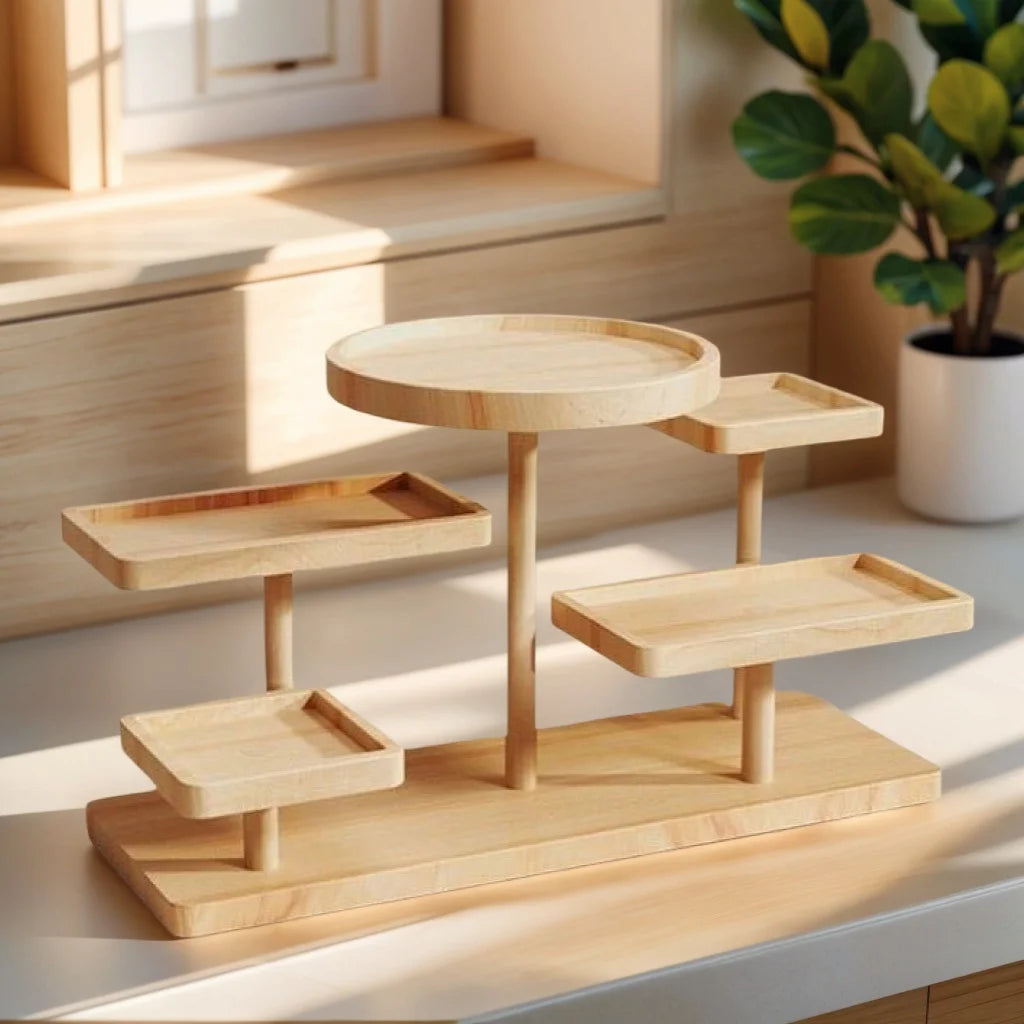 Small Wooden Standing Shelf Great for Jewerly or Small Collections