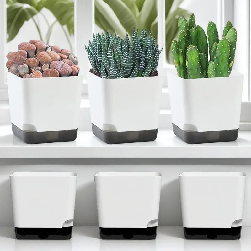 5Pcs Plant Pots, Self Watering Flower Pots