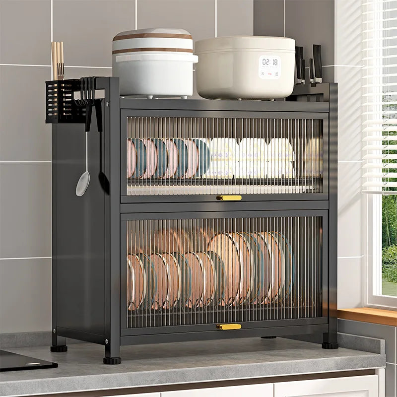 Kitchen cupboard storage box with door