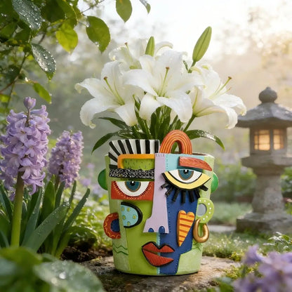Abstract Face Flower Pot