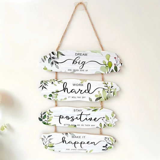 1pc Rustic Wooden Inspirational Hanging