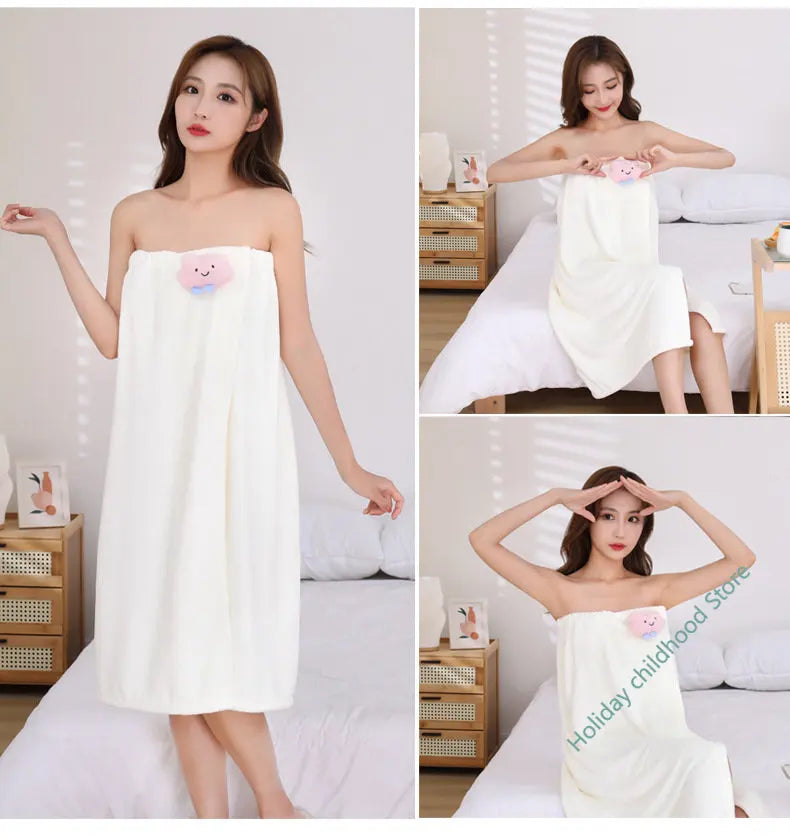Bath Towel Women Wearable Wrap