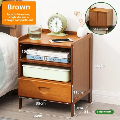 Bedside Nightstand Solid Wood