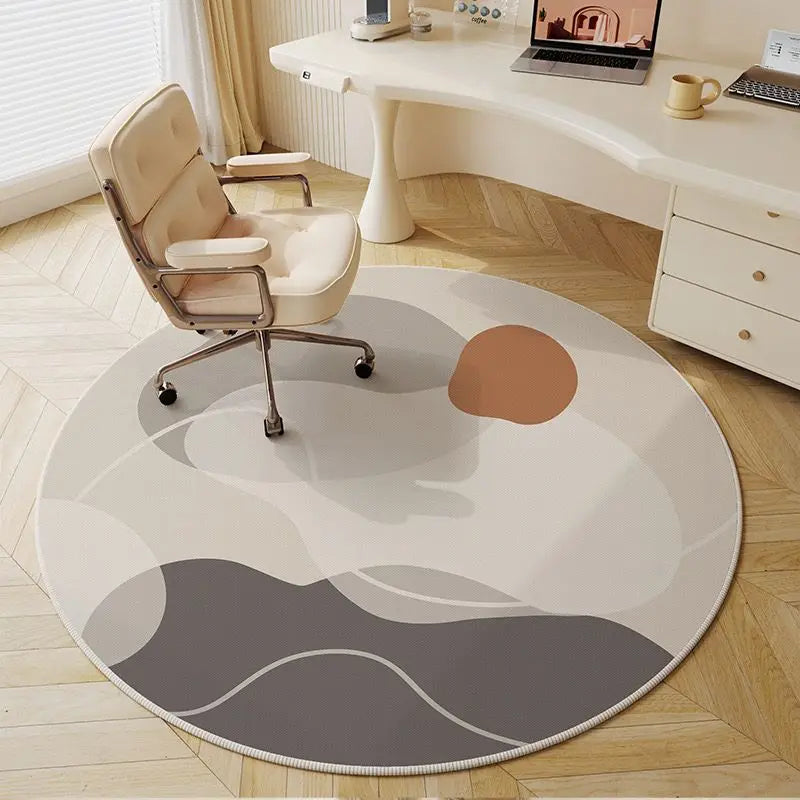 Ins Play Area Round Rugs Non-Slip Circle Classroom Rug Game Floor Mat for Bedroom Living Room Office Entryway Home Decor