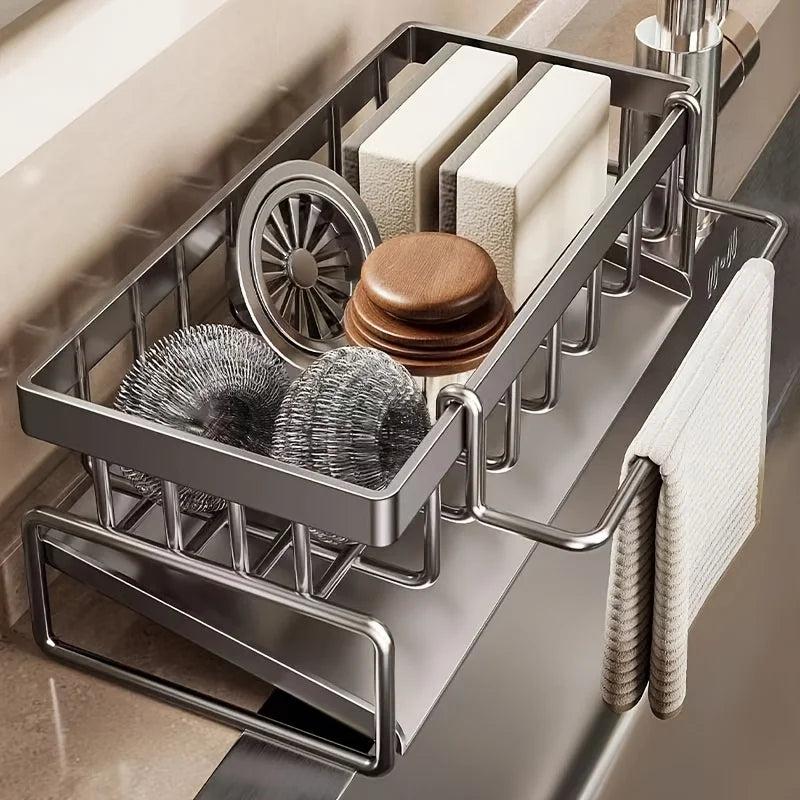 Kitchen sink storage rack