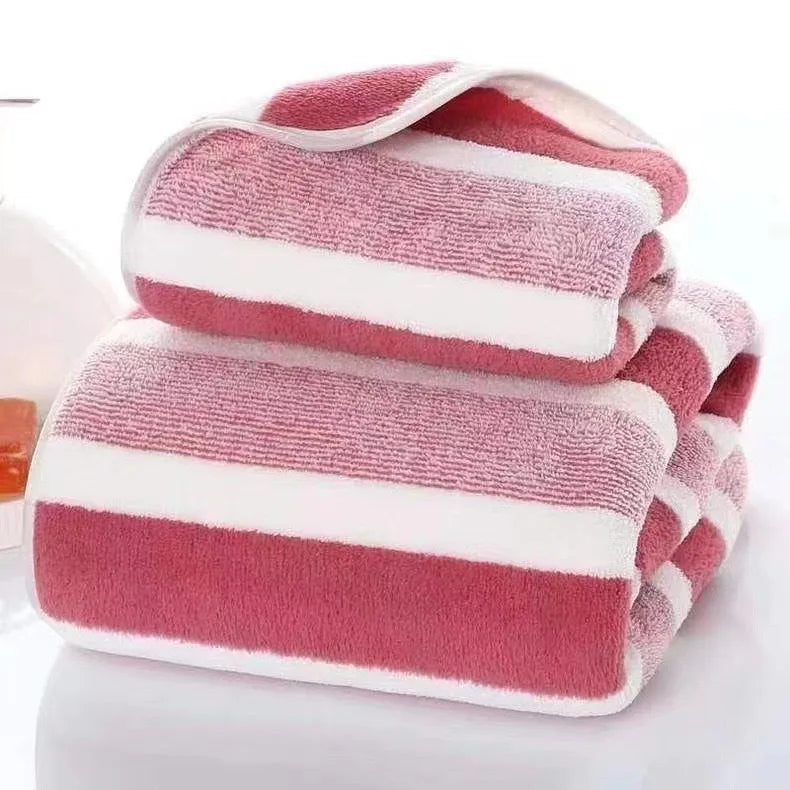 Striped Bath Towel Set