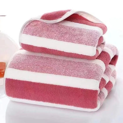 Striped Bath Towel Set