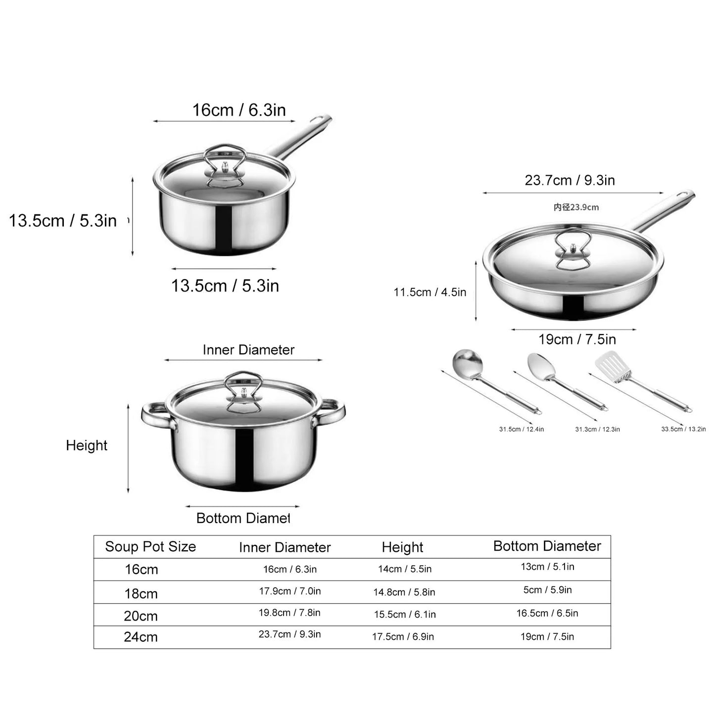 Stainless Steel Cookware Set