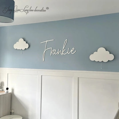 Custom Nursery Decor Wooden Name Sign SCRIBBLE FONT