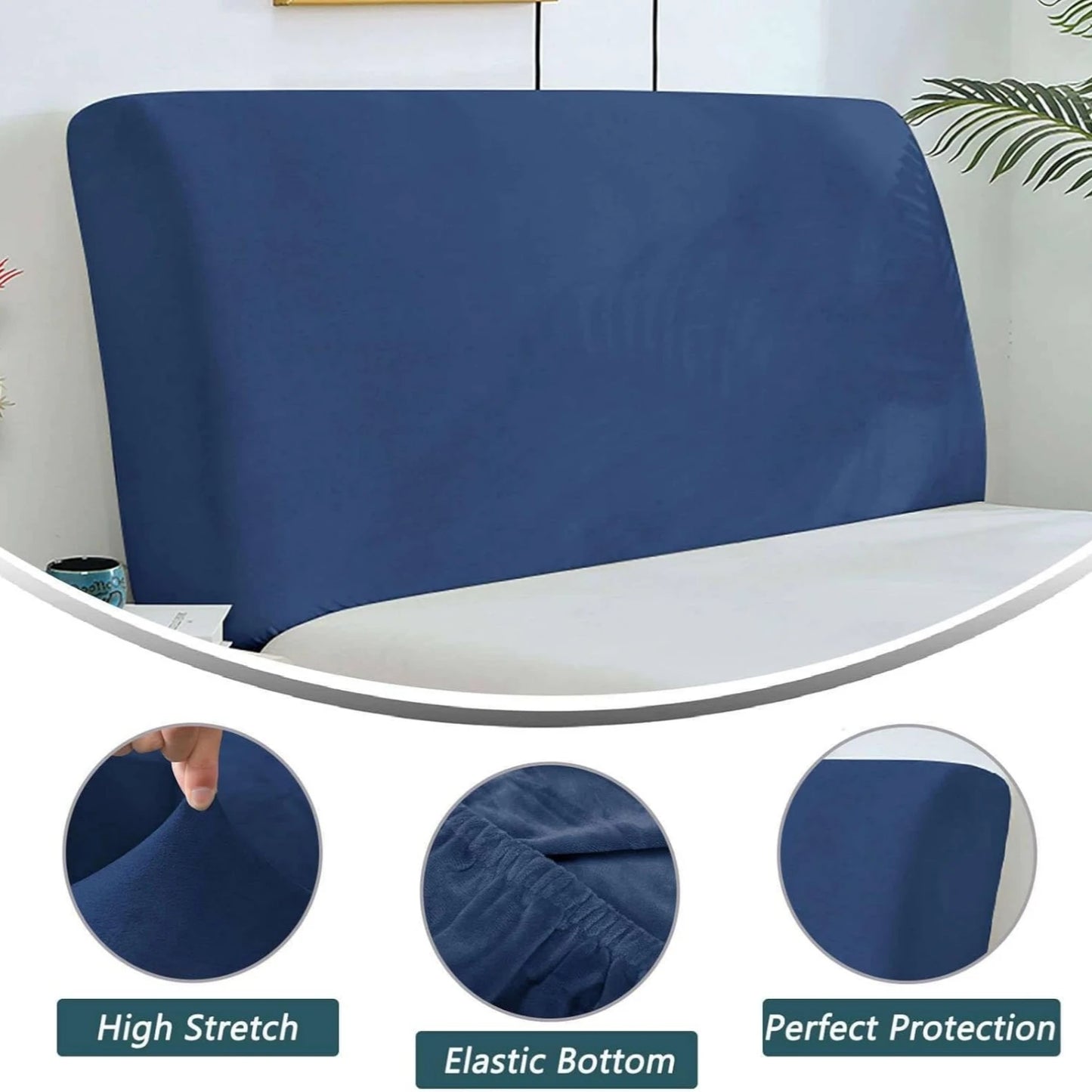 Velvet Bed Headboard Cover