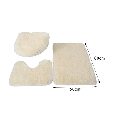 3 Pieces Bathroom Rug Set