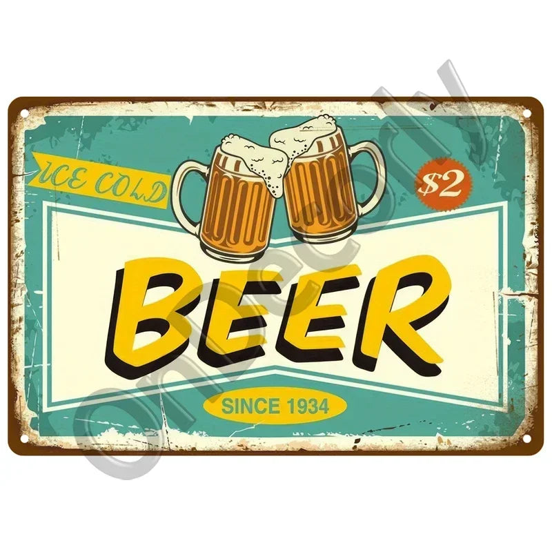 Retro Alcohol Brand Signs