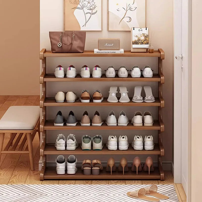 Wooden Shoe Storage Shelves