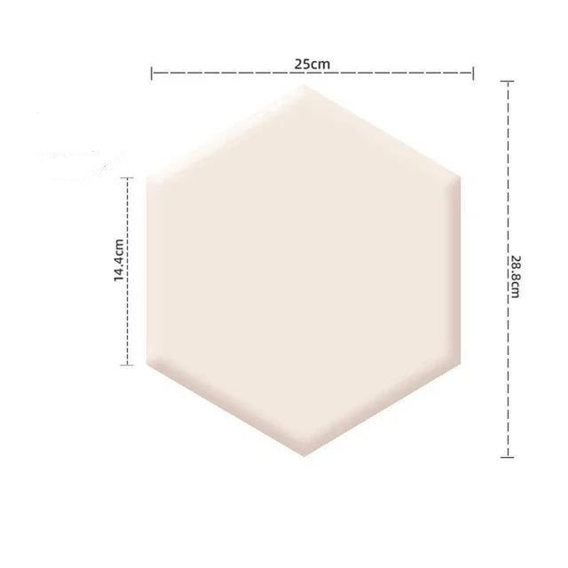 1PC Hexagon Adhesive Bed Headboard