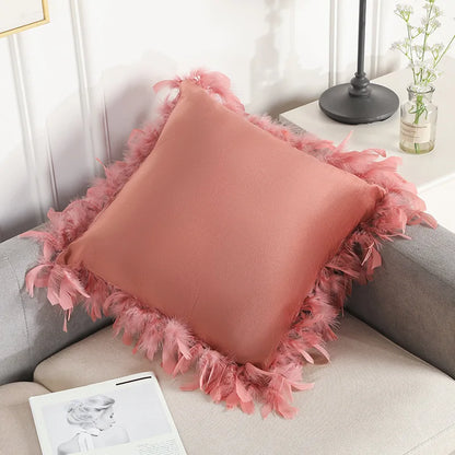 Fashion Home Decor Feather Pillow Case