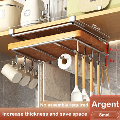 Kitchen Under Cabinet Basket Storage Shelf