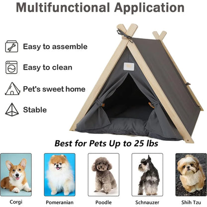 Pet Tent House Foldable and Portable for Small Pets