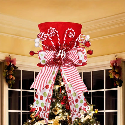 Christmas Red Holiday Tree Topper
