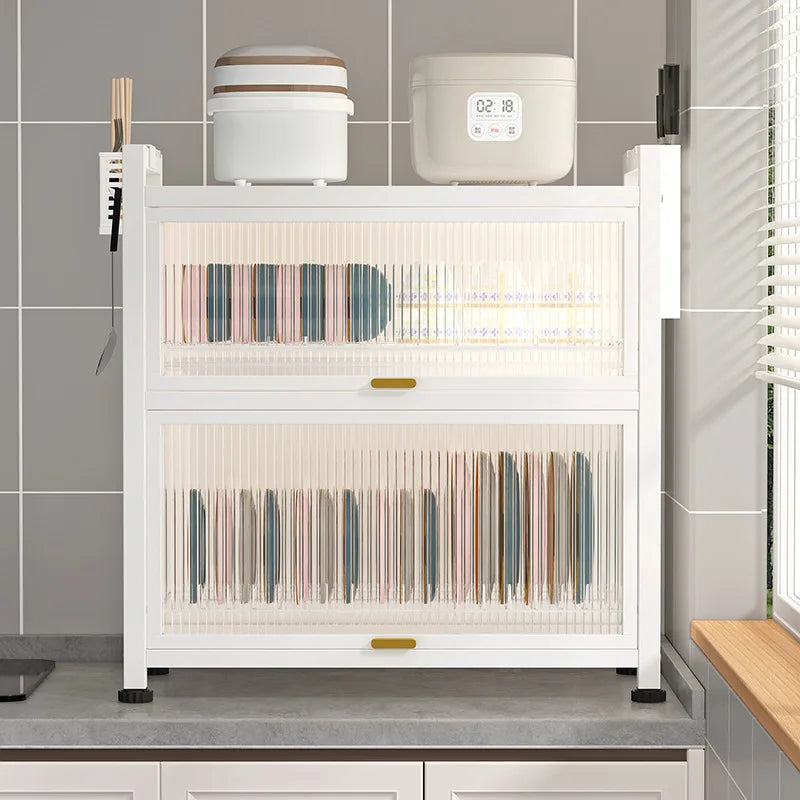 Kitchen cupboard storage box with door