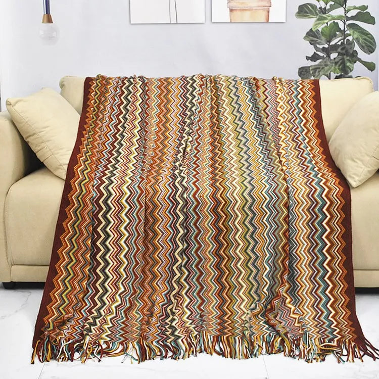 100% Cotton Bohemian Style Blanket
