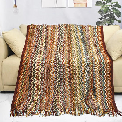 100% Cotton Bohemian Style Blanket