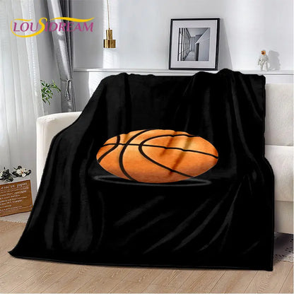 Basketball Art Cartoon Soft Plush Blanket