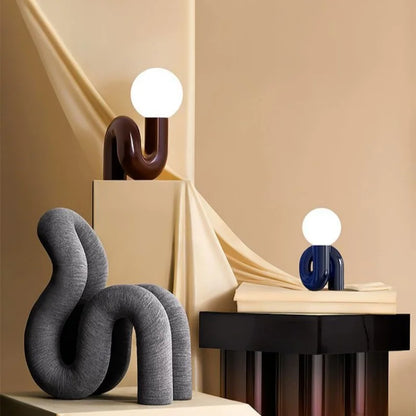 Modern glass spherical table lamp