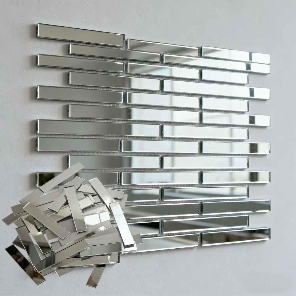 100pcs/set DIY Pieces of Rectangular Mirror Wall Stickers
