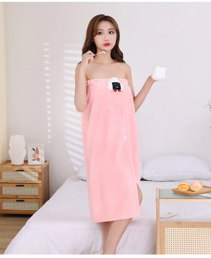 Bath Towel Women Wearable Wrap