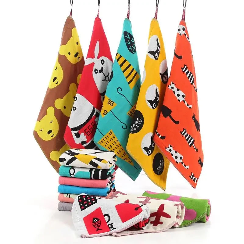 Small Cartoon Towels Perfect for Babies and Children