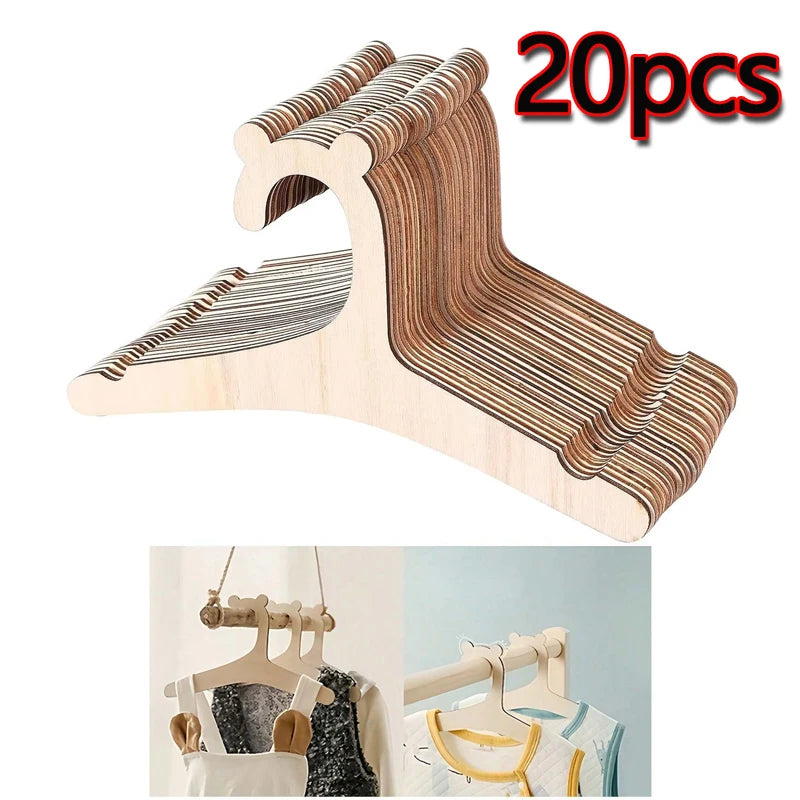 5/10/20/50pcs Baby Clothes Wooden Hangers for Tiny Dream Collection