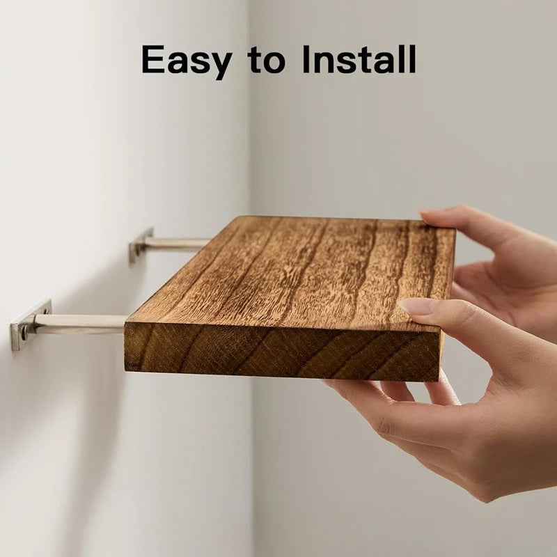 Wall Suspended Wooden Shelving