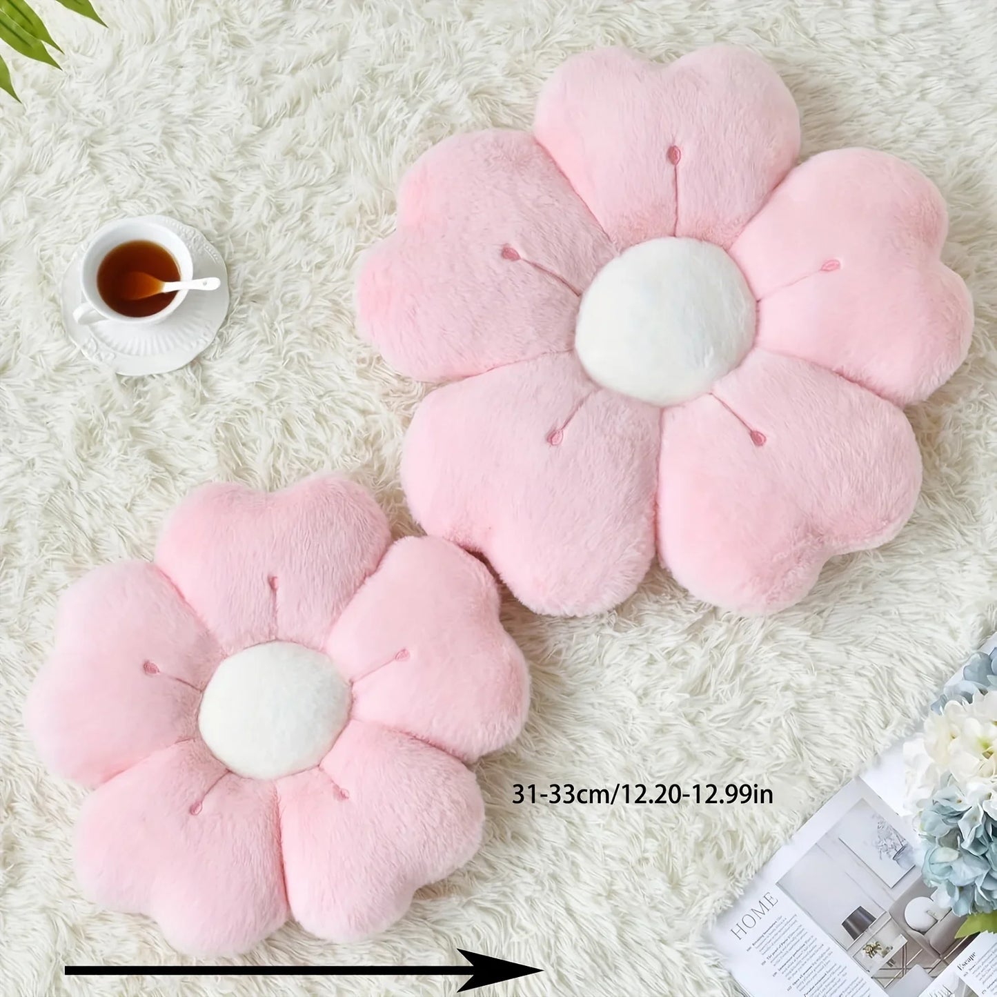 Plush Pillow Comfortable Daisy Flower Shaped