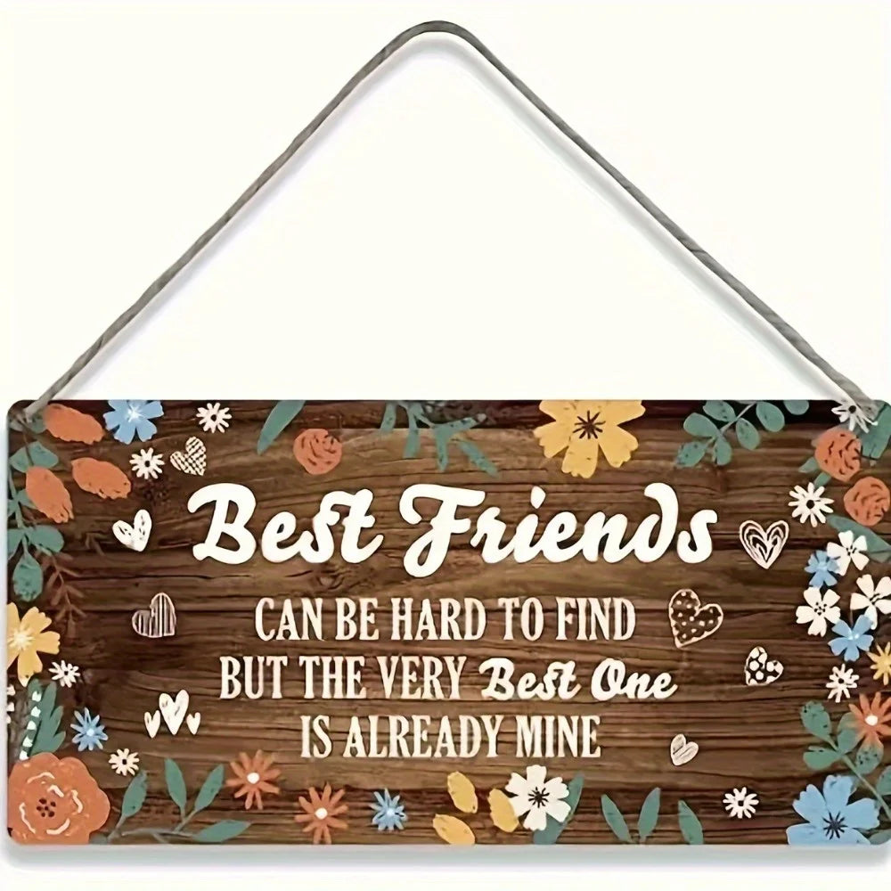 Rustic Wooden Kitchen Wall Decor Sign - "This Kitchen Offers Food Love Joy"