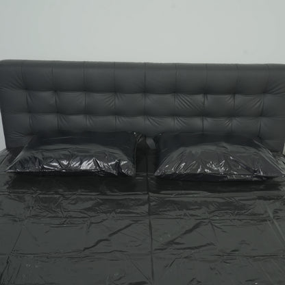 3pc bedding set - 1 bed sheet +2 PU pillowcases