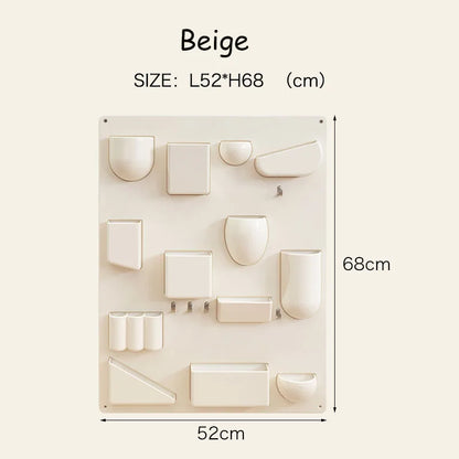 Wall-mounted Storage Rack with Hooks