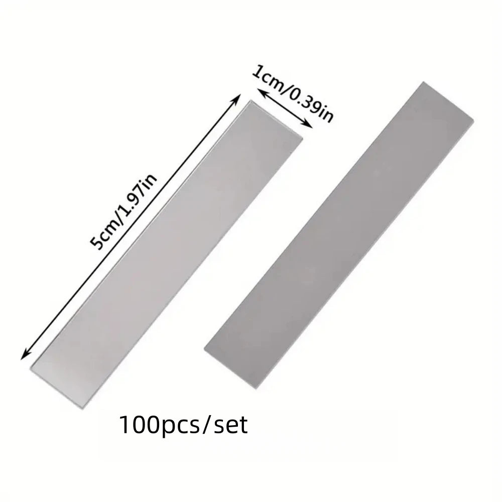 100pcs/set DIY Pieces of Rectangular Mirror Wall Stickers