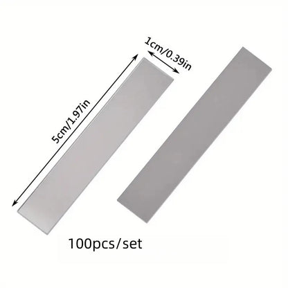 100pcs/set DIY Pieces of Rectangular Mirror Wall Stickers