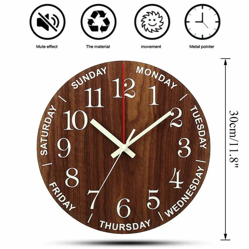 Luminous 12 inch Wall Clock