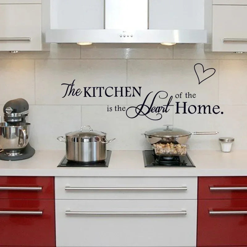 The Kitchen Is Heart Home Wall Stickers