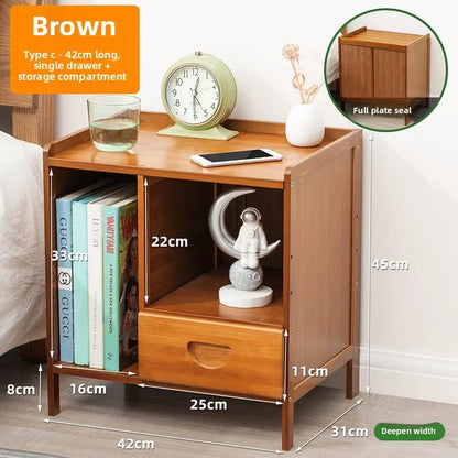 Bedside Nightstand Solid Wood