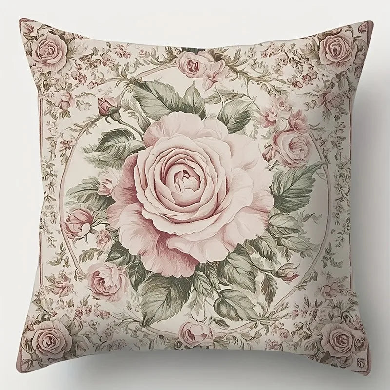 Modern floral pattern decorative pillow cover