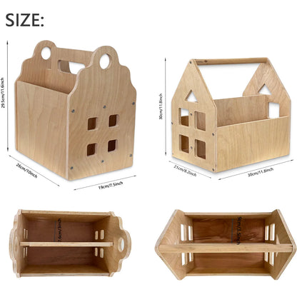 Toddler Portable Bookshelf Double-Sided for Tiny Dream Collection
