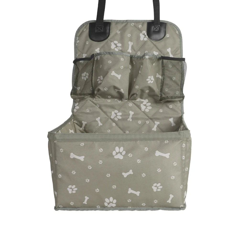 Dog Car Seat with Storage Pockets