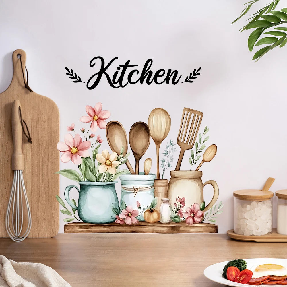 1 Piece Self Adhesive  Kitchen Utensils Pattern