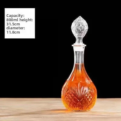 High-End Lead-Free Transparent Glass Decanter