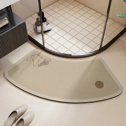 Arched Bathroom Floor Mat
